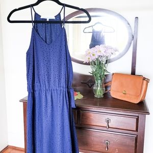 Collective Concepts Galen Laser Cut Dress - Navy